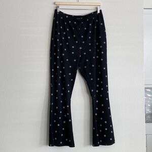Flared pants with star print